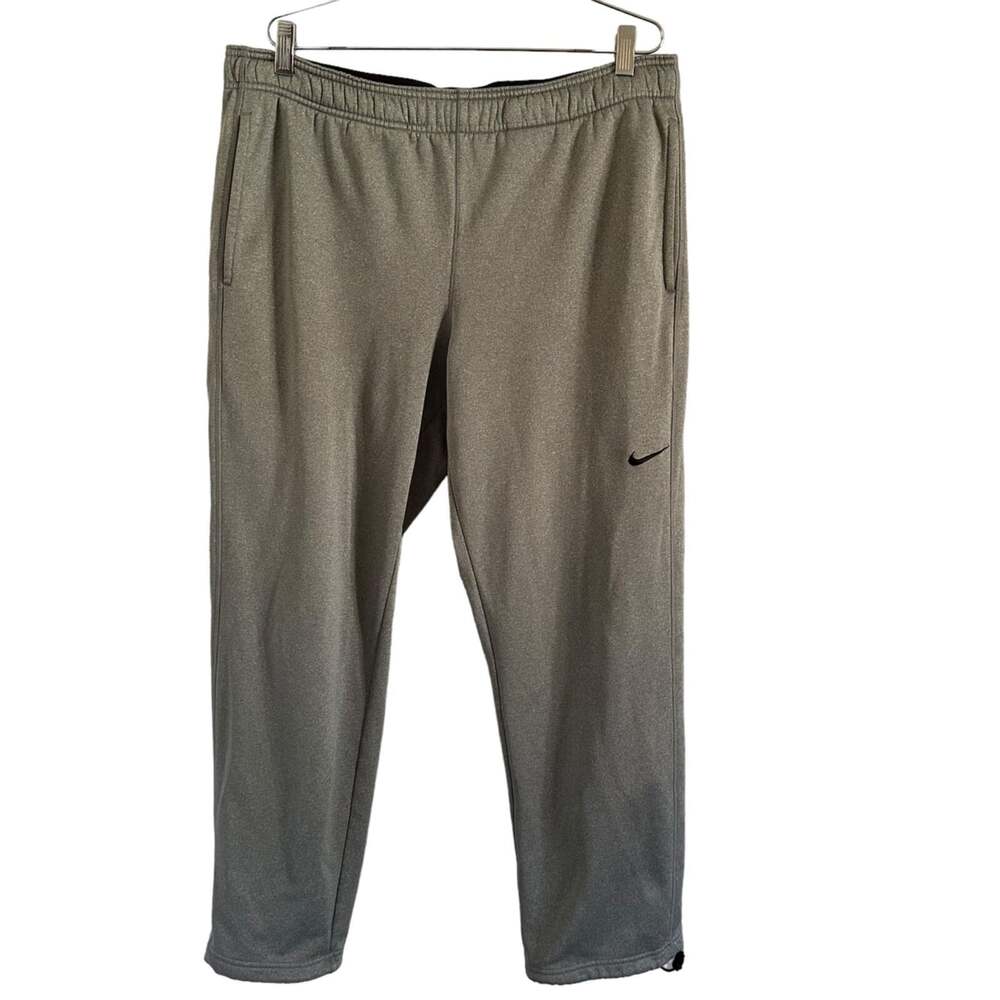 Nike Sweatpants Mens Large Gray Therma Fit Straight Outdoor Sports